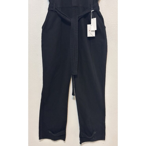 NWT GOOD AMERICAN Sz 3 (L) Waist Tie Twill Utility Jumpsuit Net-a-Porter  Staple - Picture 5 of 16